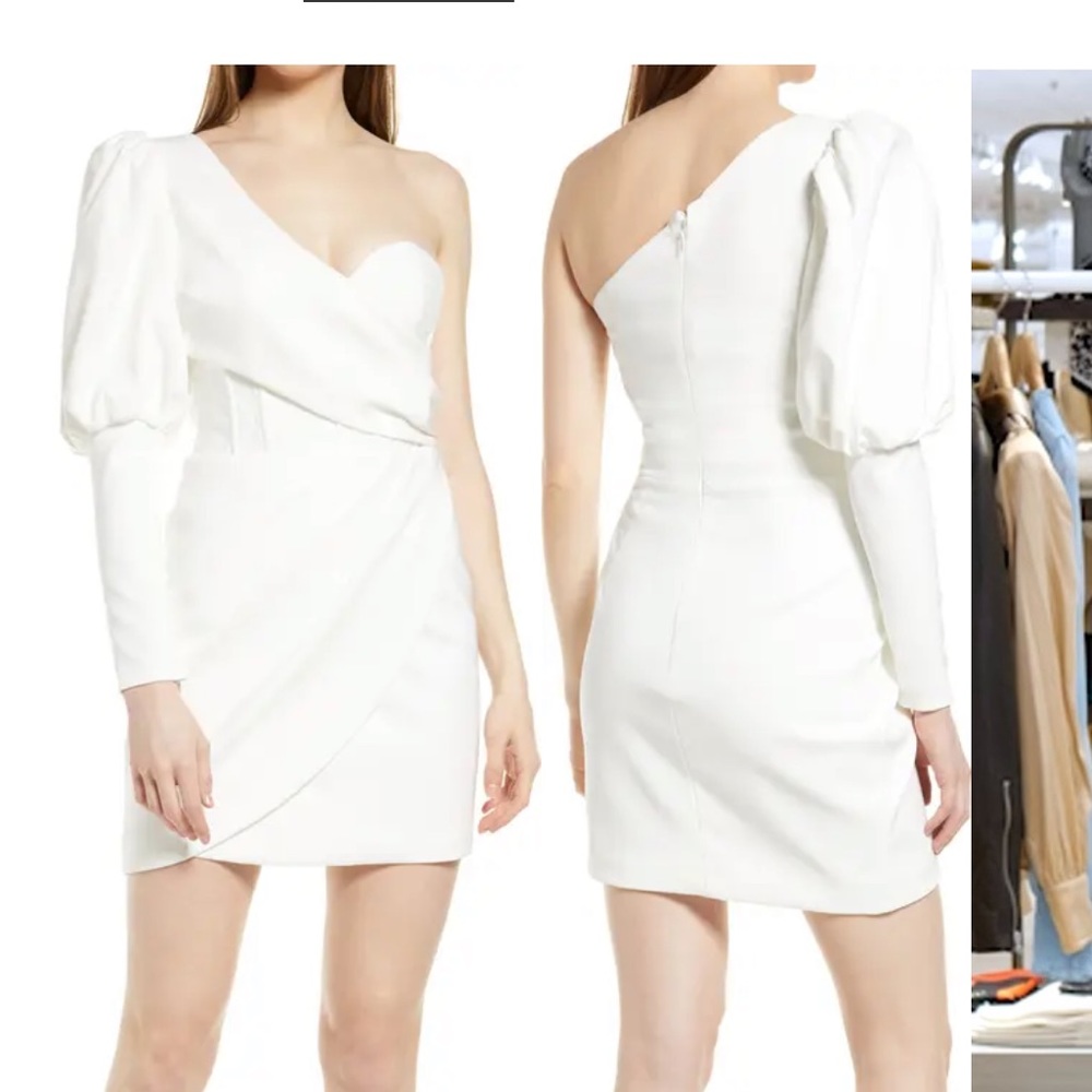 Lavish Alice one shoulder white dress perfect condition